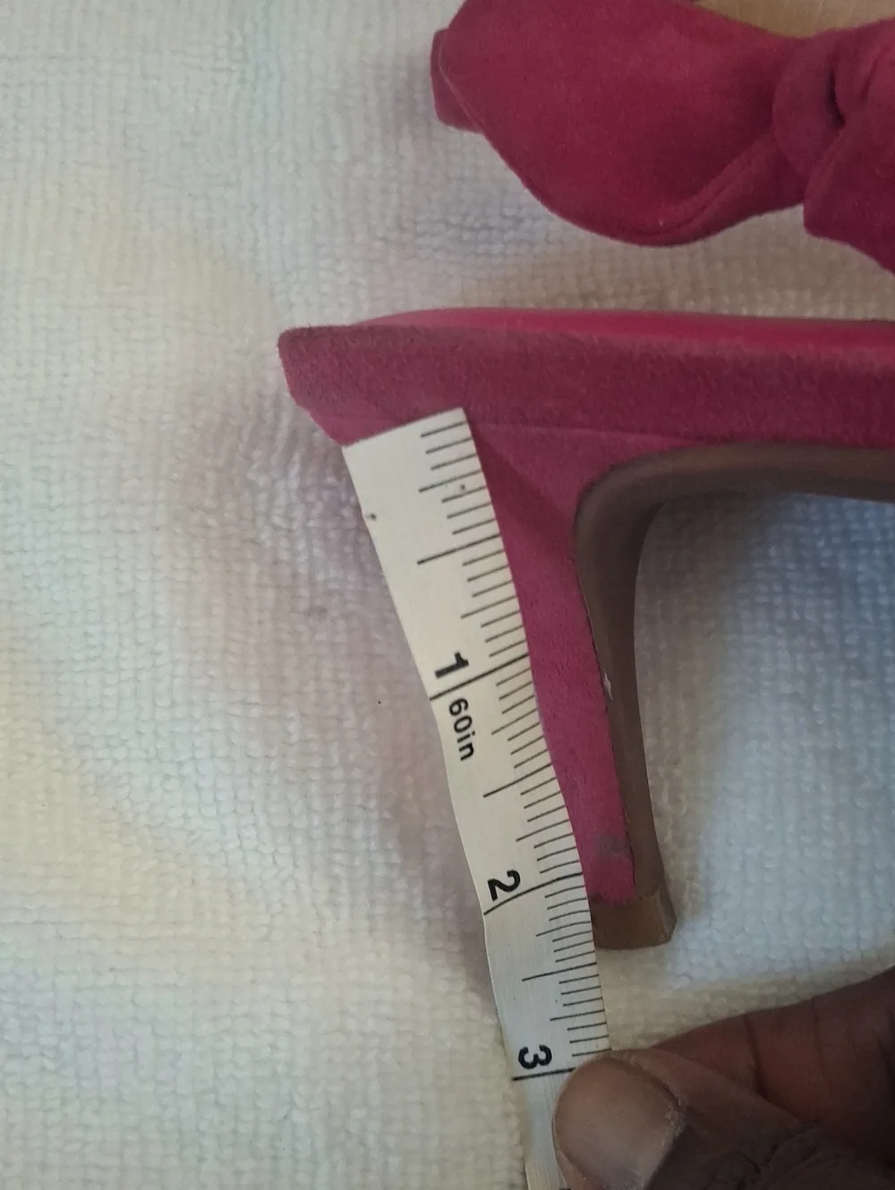 Alex Marie Berry Pink Pointed Slingback Heels with Side Bow